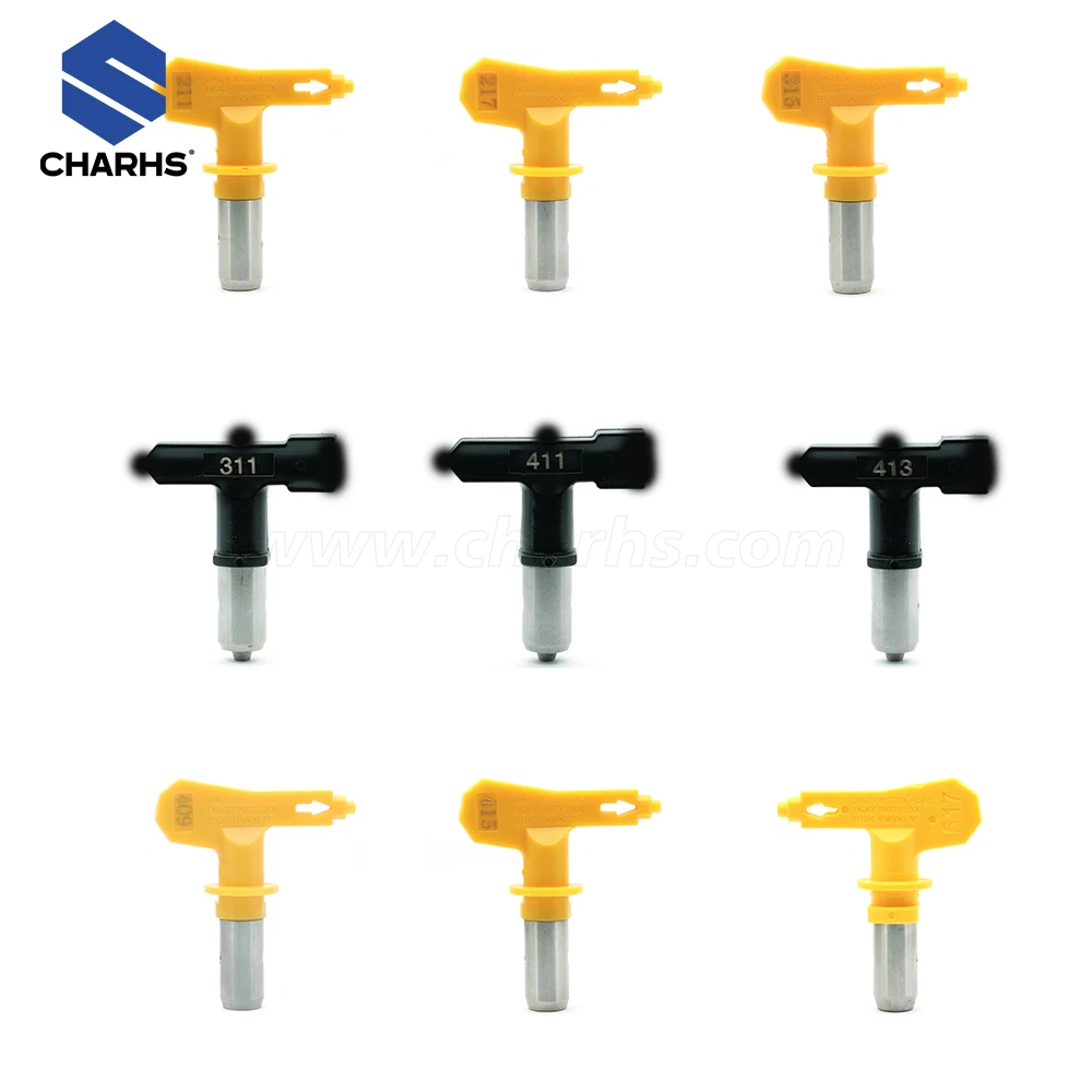 Airless Durable Black Tips 313/411/413 Airless Spray Nozzle 517 211 315 409 for High Pressure Spray Pistol Airbrush Gun Tip