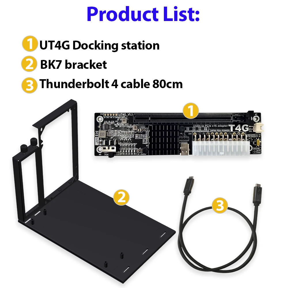 eGPU UT4G BK7 BK8 External GPU Dock Station for Thunderbolt 3/4