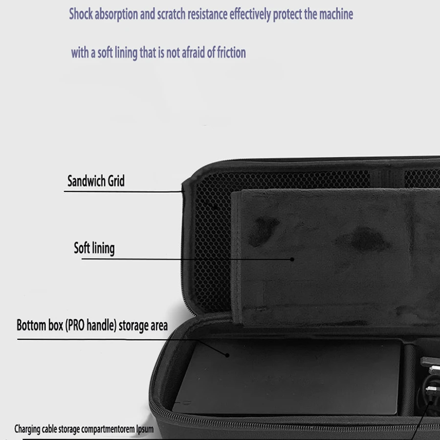 for Switch storage bag, Switch OLED protective cover, NS charger base portable hard bag NS bracket bag image 3