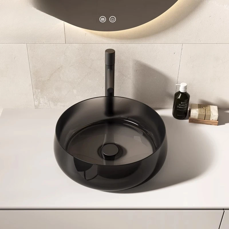 Color counter basin hotel bed and breakfast bathroom wash basin household art transparent resin wash basin