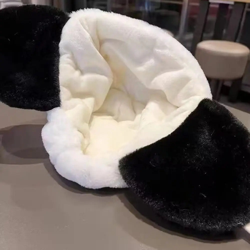 Cute Cartoon Panda Plush Hat Winter Children Warm Hat Windproof Thickened Ear Protection Hat