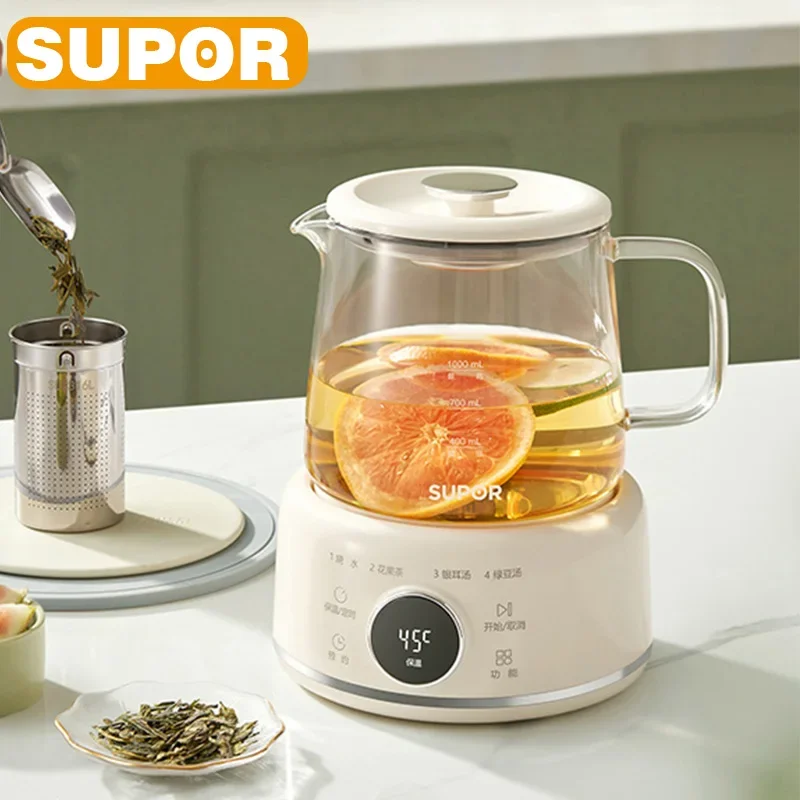 SUPOR غلاية كهربائية متعددة الوظائف 1L وعاء صحي حليب الطفل تخمير غلاية ذكية الدفء وعاء الصحة غلاية الماء الساخن 220 فولت