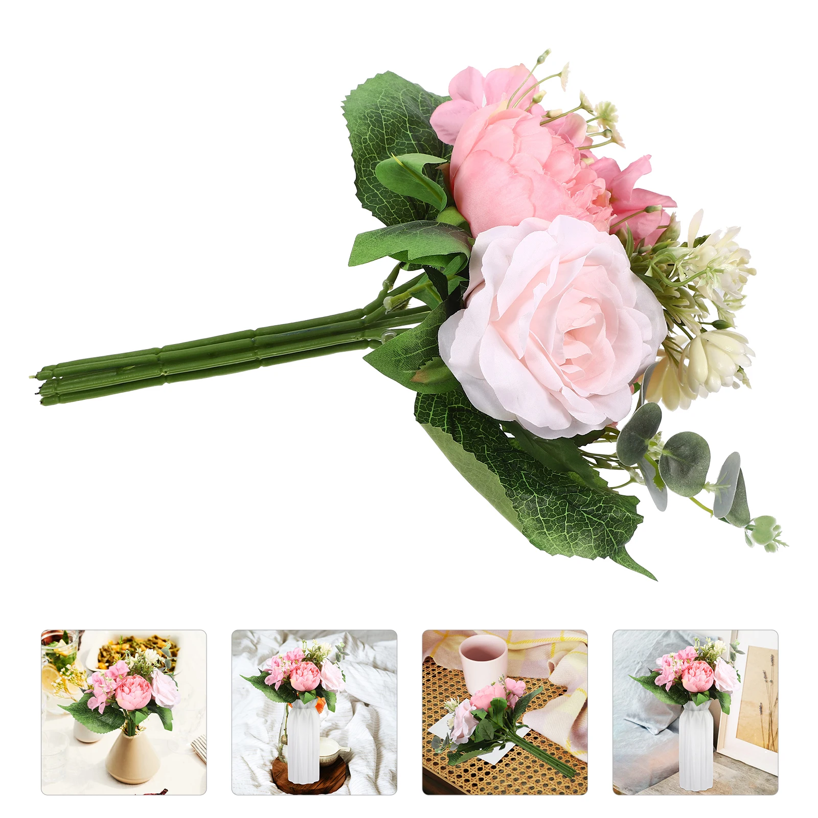 

1Pcs Artificial Peony Bouquet for Home Wedding Party Decor Practical Fine Workmanship Gift Artificial Flowers