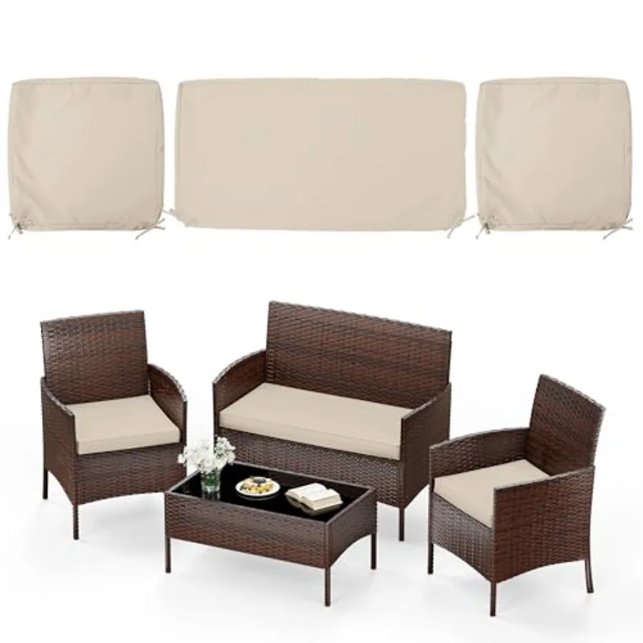 

Комплект из 3 сменных подушек для уличной мебели, подходит для 4 предметов плетеной мебели из ротанга, для террасы, для гостей, для дивана и кресла, 36