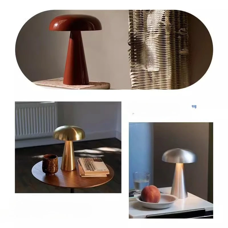 مصباح طاولة على شكل فطر، مقهى بار، شحن USB خارجي، بجانب السرير، ضوء ليلي #3
