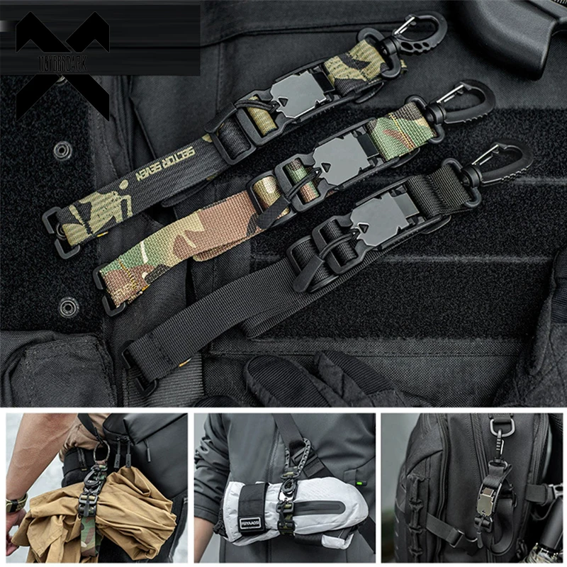 

Multifunction Tactical Magnetic Quick Release Belt Hook Clasp Outdoor Survival Backpack Accessories Techwear Bag Strap Hanger