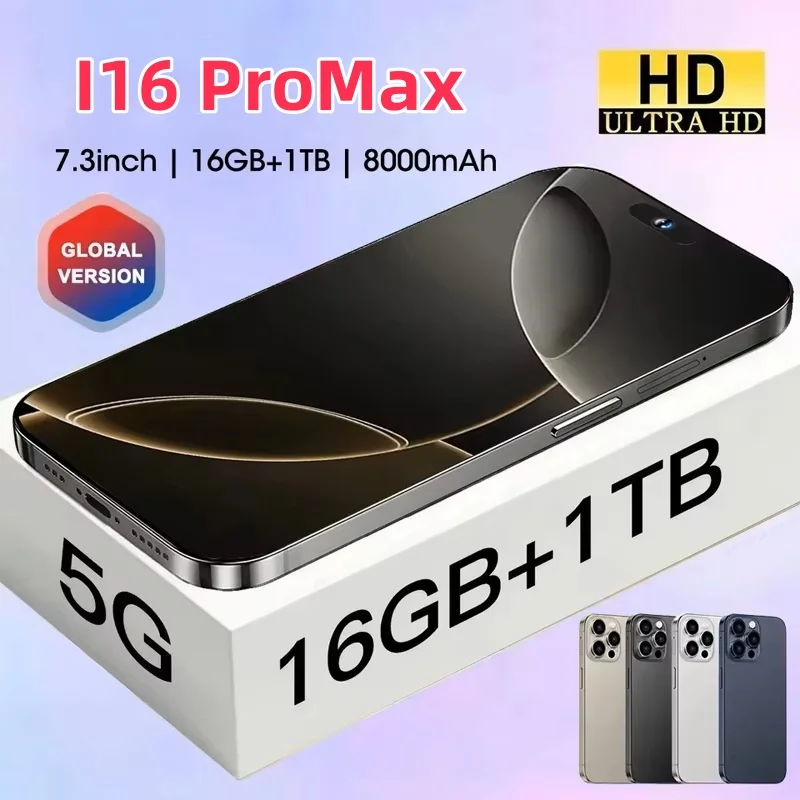 2026 الوسادة الأصلية الكمبيوتر اللوحي 7.3 بوصة HD 4K i16 Pro أندرويد 14 22GB + 2TB 8000mAh بطارية 4G 5G بطاقة Sim المزدوجة واي فاي GPS جوجل ﻿