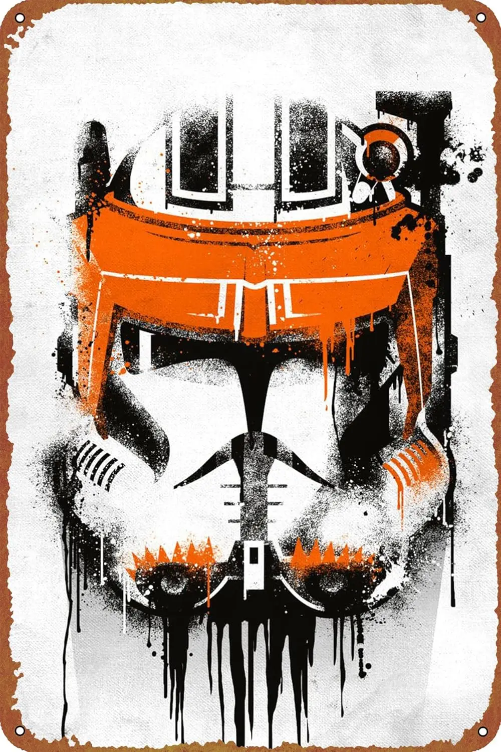 1pcs Commander Cody Graffitti Helmet Cafe bar Home Wall Art Decoration Poster Retro Vintage Metal Tin Sign 8x12 Inches