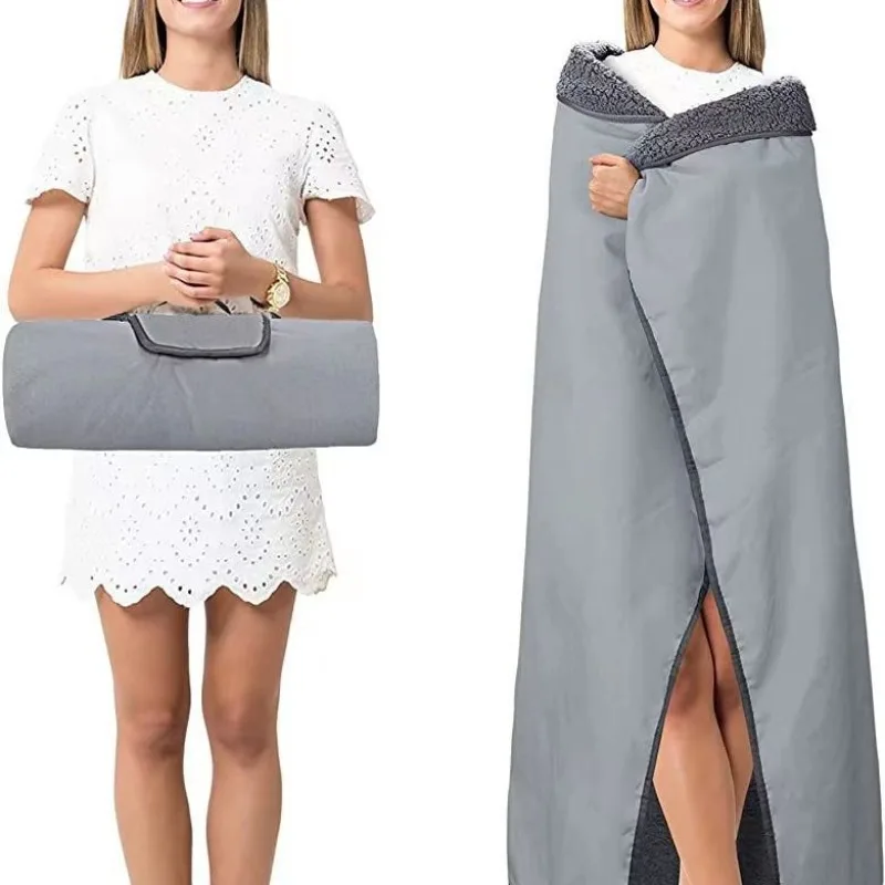 Portable Thickened Blanket, Outdoor Waterproof Camping Warm Blanket, Washable Outdoor Trip Wild Camping Blanket