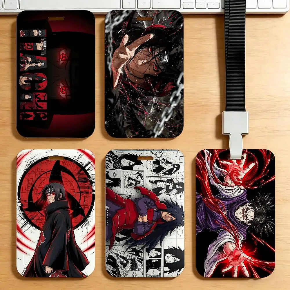 NARUTO Lanyard Style ID Holder Access Card Sleeve Keychain Work Badge Clip Neck Lanyard For Office And Campus Use Name Tag