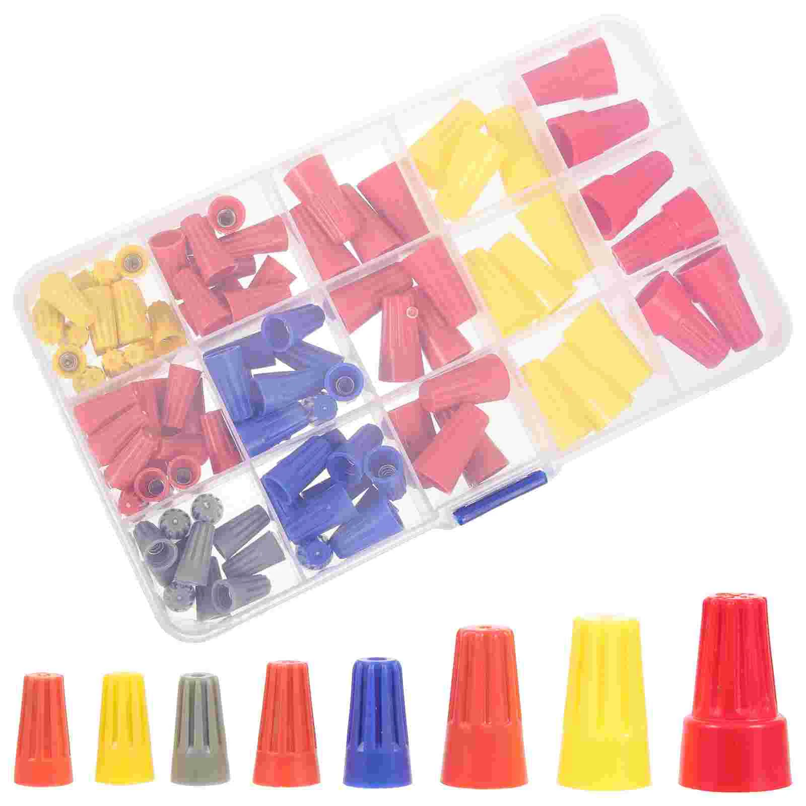 

102 Pcs Connectors Screw Type Crimping Cap Wire Cable Quick Connection Insert Nuts Splice Reusable Flame Retardant