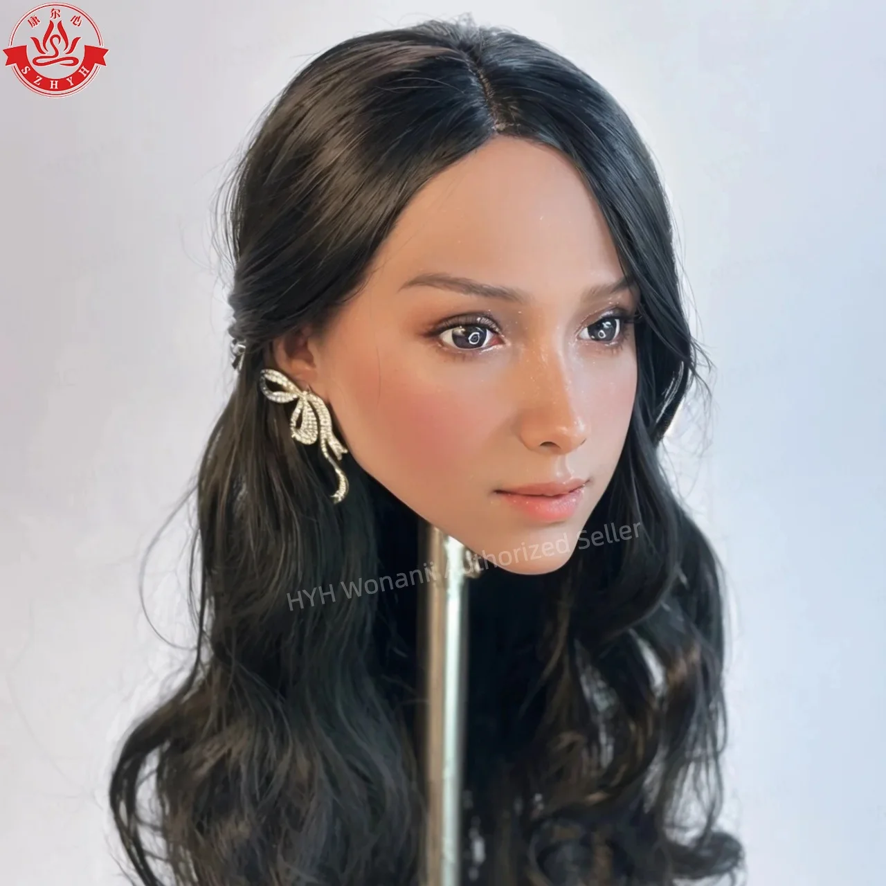 Oneani Food Grade TPE Big Head HYH-THB-KX-0009، واجهة M16، ممارسة مكياج مفتوحة الفم، تصميم تصفيفة الشعر، عرض المجوهرات