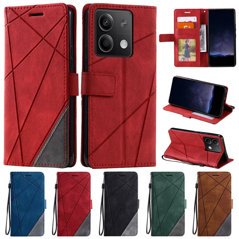 For Coque Xiaomi Redmi Note 13 5G Cover Flip Wallet Leather Case on For Funda Xiomi Redmi Note 13 Pro 5G Note13 Pro+ Phone Case