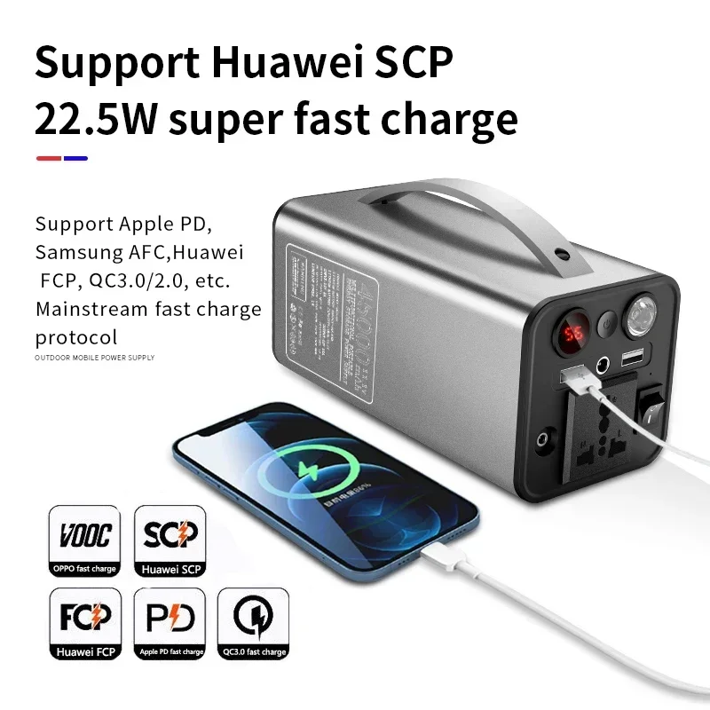 PURFIELD 300Wh 90000mAh 300W Portable Power Station 45000mAh 180W Outdoor Emergency Power Supply Power Bank Generator Battery