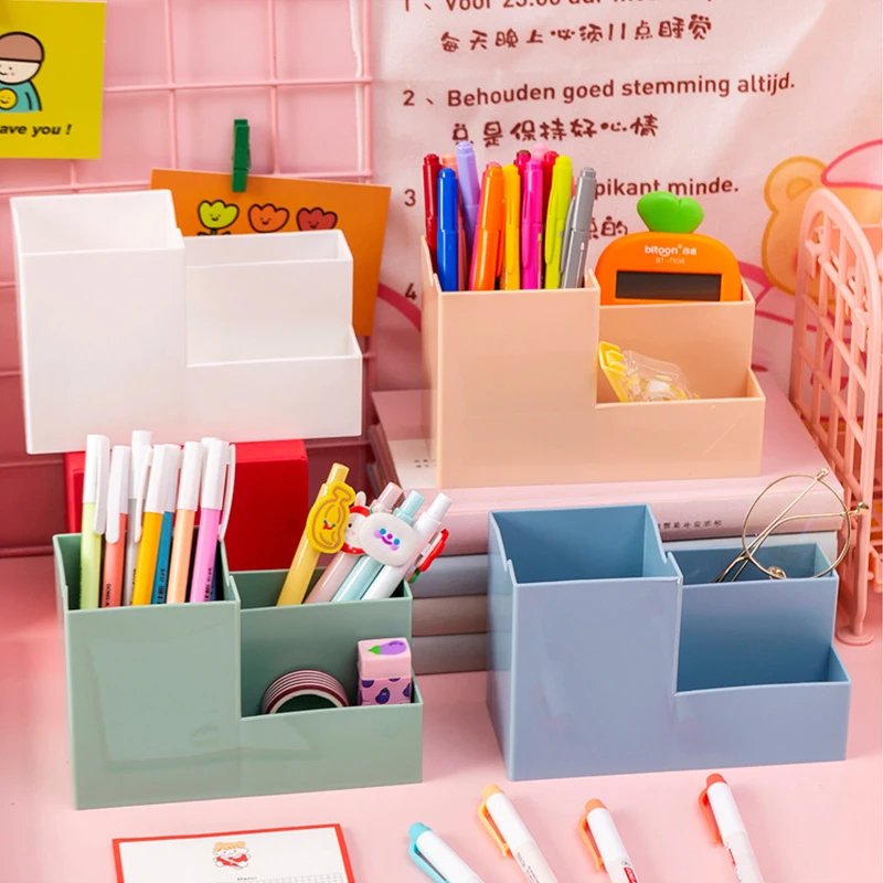 Desktop Pen Holder Organizer Multi-functional Stationery Container Storage Cosmetics Makeup Tools Rack School Office Utensils