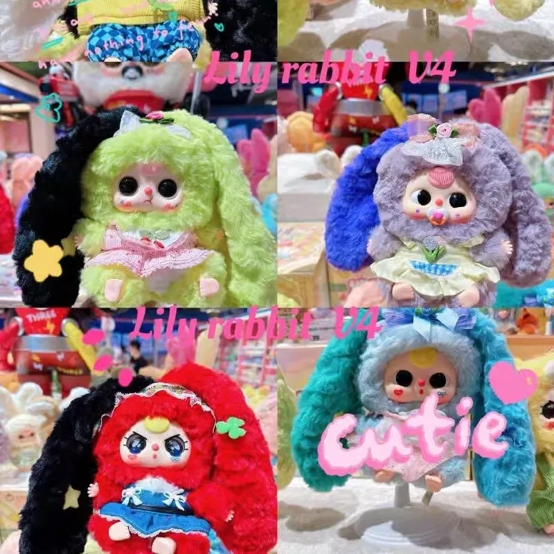 Bayi Tiga Lily Kelinci Kota V4 Kotak Buta Boneka Mewah Kotak Misteri Liontin Bermain Trendi Ornamen Ulang Tahun Anak Hadiah Natal Anak Perempuan