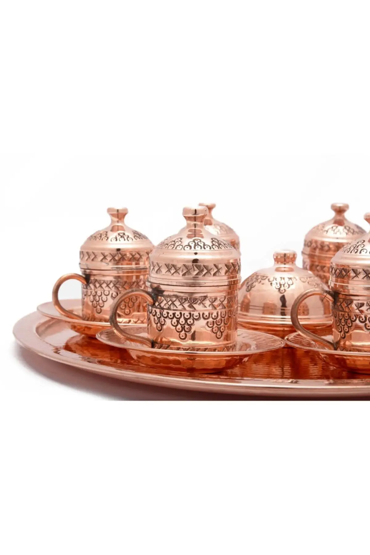 DOLBOVI 6 pcs copper cup set grape patterned handmade espresso cup