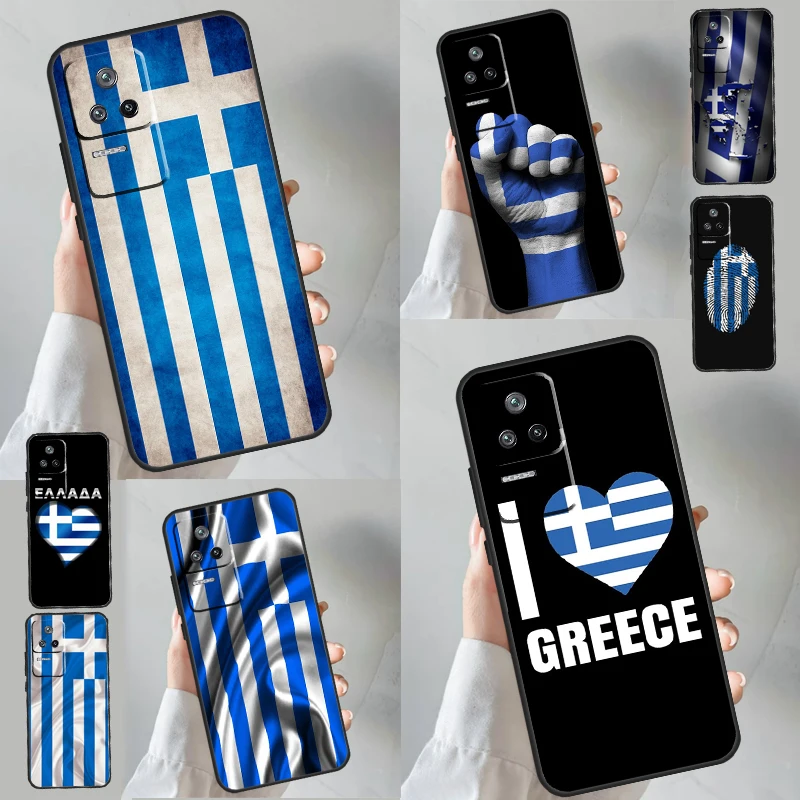 Greece Greek Flag Case For POCO X6 M6 Pro X3 X5 F3 F5 M5s Xiaomi 14 13 Ultra 12 Lite 11T 12T 13T Pro Cover