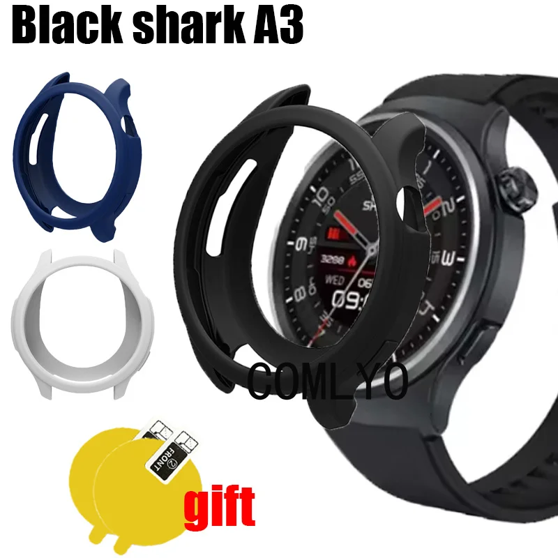 For Black Shark A3 Smart Watch Protective Case Bumper Soft Silicone Cover WATCH Screen Protector films