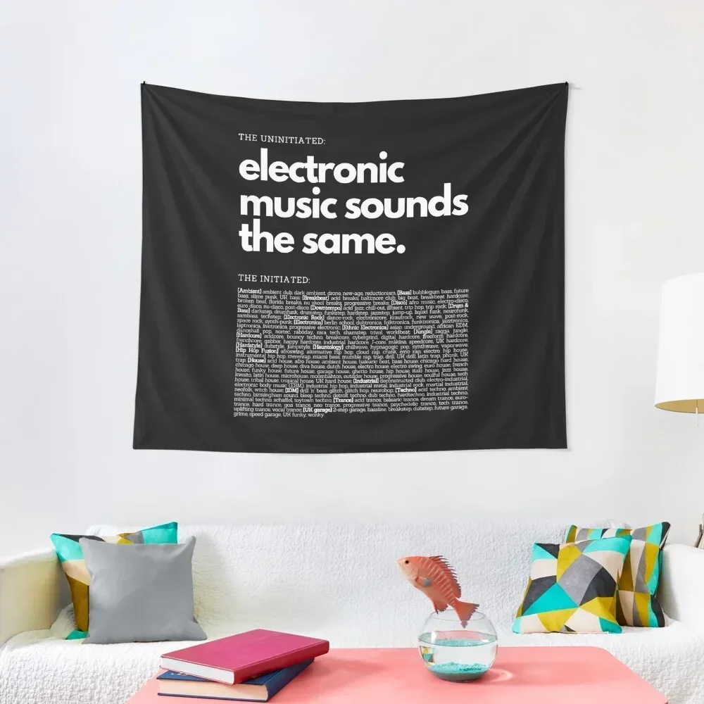 

Electronic Music Genre Funny Techno Tapestry For Bedroom Wall Deco Outdoor Decor Decoration For Rooms Tapestry