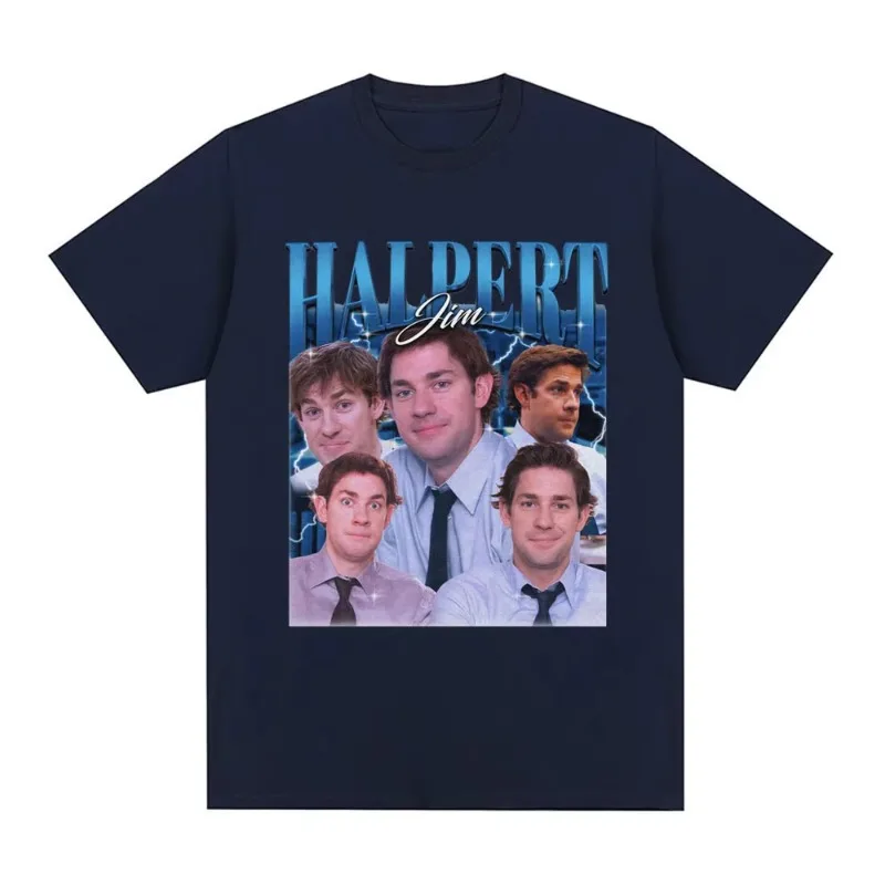 Vintage Tv Serie Jim Halpert Dwight Schrute Hommage Das Büro T-shirt Männer Frauen Mode Baumwolle Kurzarm Übergroßen T-Shirts