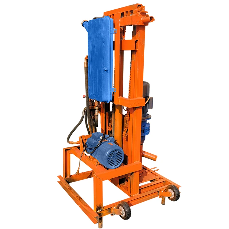 Rig pengeboran sumur air hidrolik elektrik kecil manual buatan China tahun 2025 yang laris dan dapat disesuaikan