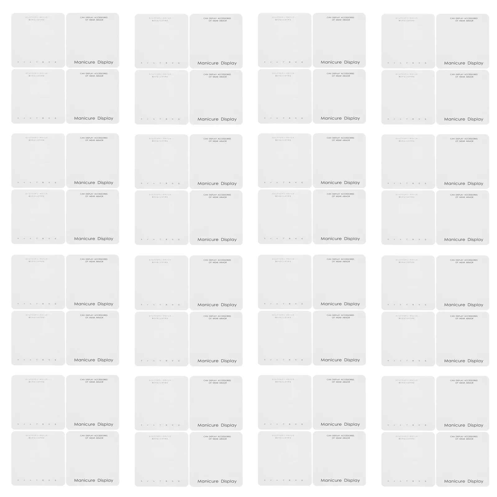 

40 Pcs Thickened Nail Storage Cards for Press On Nails Display False Manicure Tips Showing Board Sample Card Professional