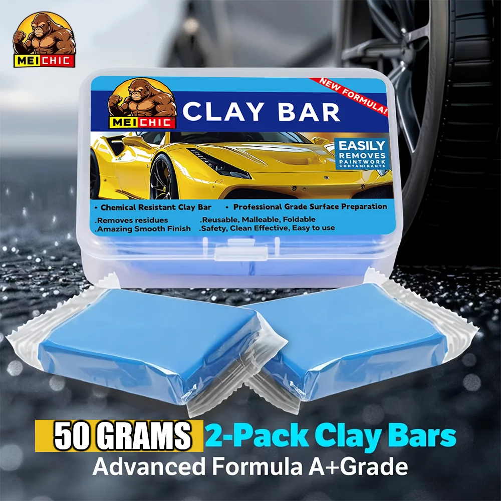 High-Quality Automotive Clay Bars for Detailing, Suitable for Car Paint, Metal, And Glass, Available in Two 50G Packages.Car was
