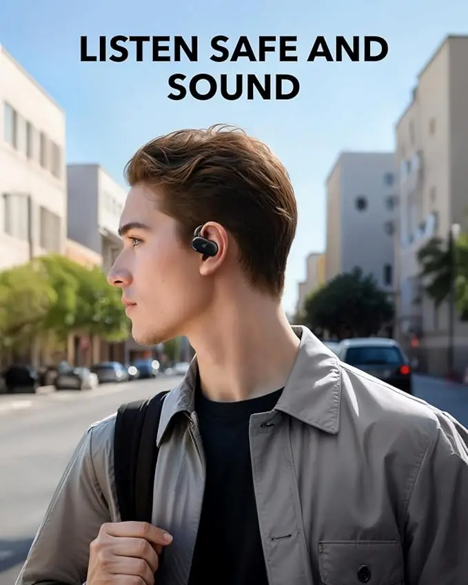 Soundcore V20i by Anker Open-Ear Headphones, Adjustable Ear Hooks, Ultra-Comfort, Snug Fit, Powerful Sound (Refurbished) - view 3