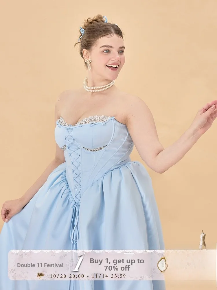 

Princ Court Satin Fibone Dr Женская одежда больших размеров Золушка Princ Sle Sweet A-Line Midi Dr без Sle...