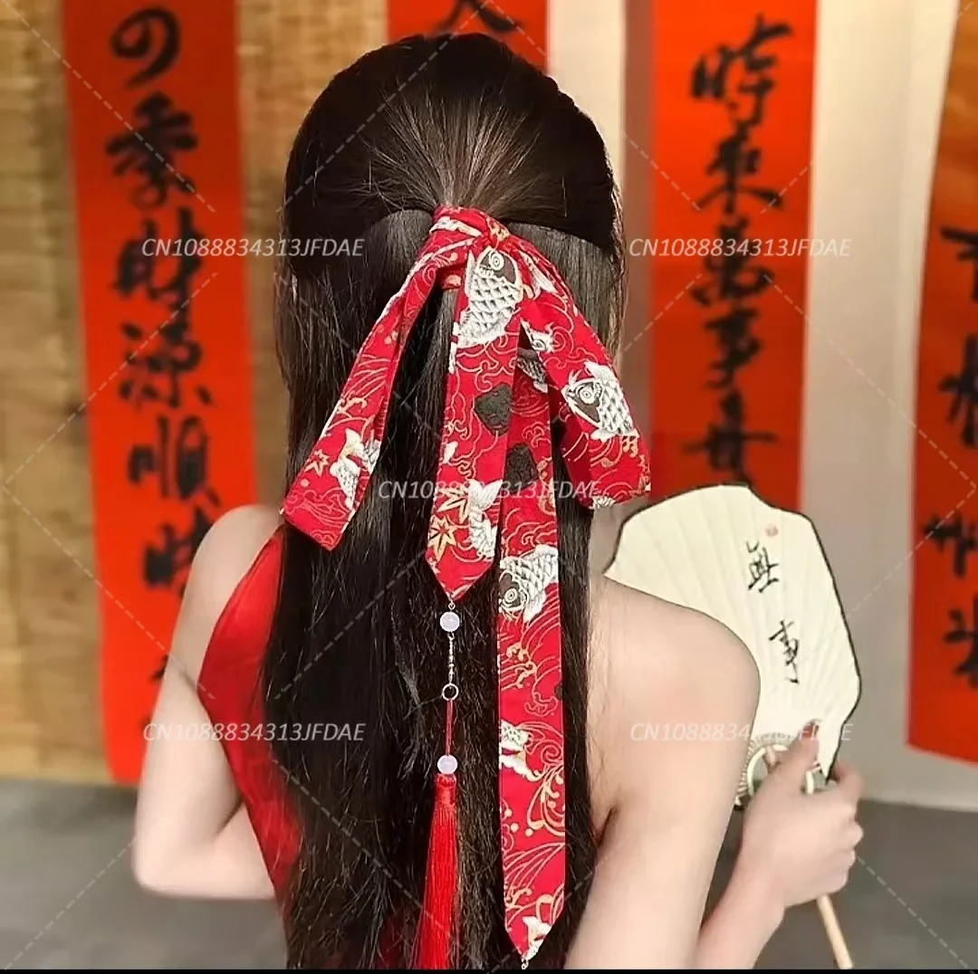 

Retro Chinese Hanfu Tassel Hairband for Hair Headdress Women Men Tiara Hair Bands Headdress Hair Tie Accessories