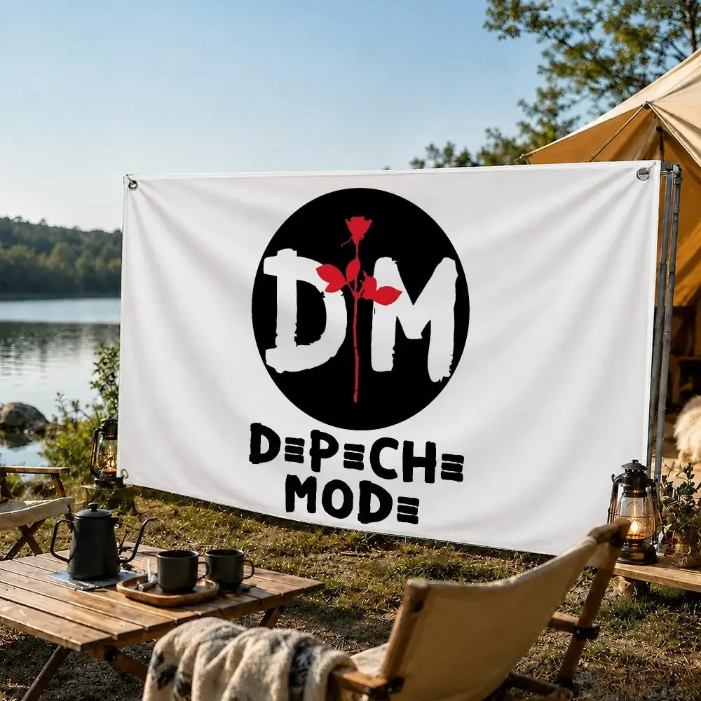 Depeche Mode Singer Music Flags Banner for Camping Decoration Outdoor & Garage Wall Hanging Decorations