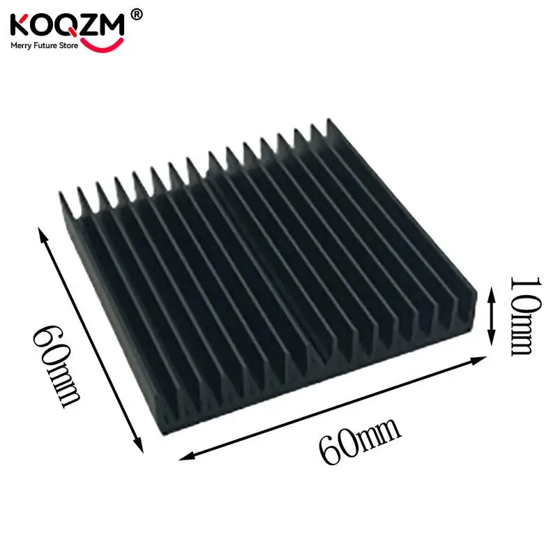 

1pcs 60*60*10mm Black Aluminum Radiator Motherboard Chip Heatsink