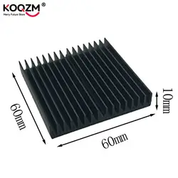 1pcs 60*60*10mm Black Aluminum Radiator Motherboard Chip Heatsink