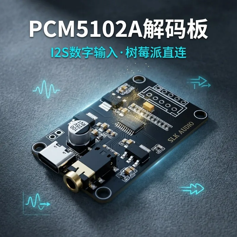 Pcm5102a decoding module i2s digital signal input dac decoding 3.5 analog output raspberry pi companion