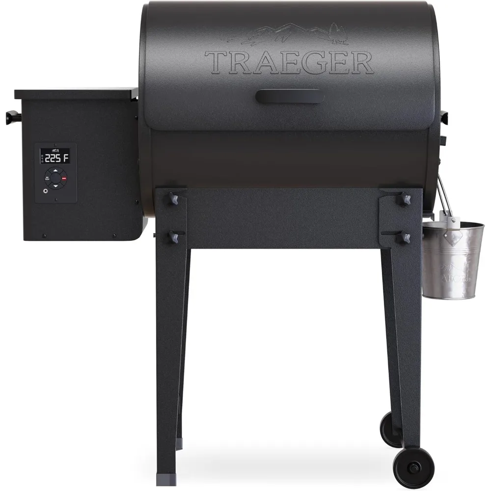 

Traeger Tailgater 20 Портативный гриль и коптильня на древесных гранул со складными ножками и функцией 6 в 1, 300 квадратных дюймов