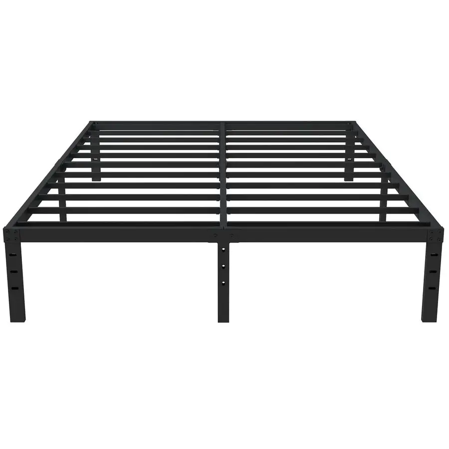 

Inch Queen Bed Frame No Box Spring Required, Metal Platform Queen Size Bed Frames with 14 Inch Storage, 3,500 lbs Heavy Duty Ste