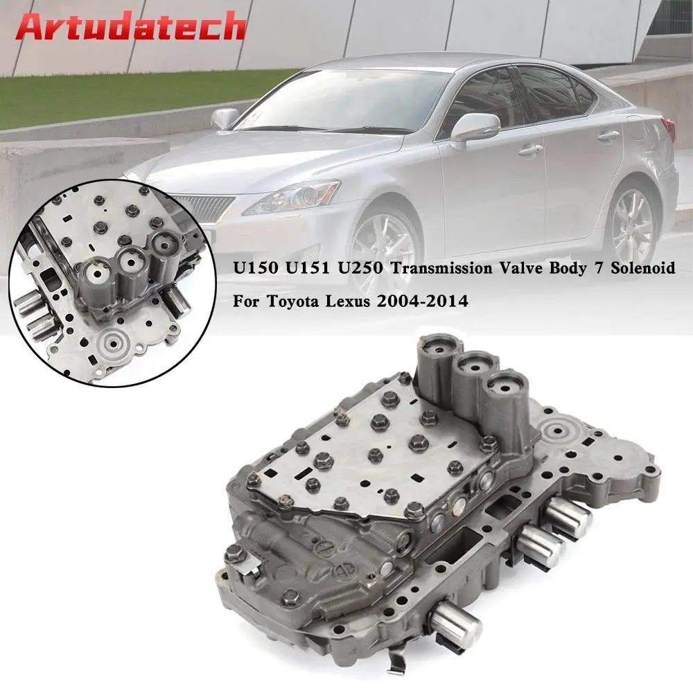

Artudatech U150 U151 U250 Transmission Valve Body 7 Solenoid For Toyota Lexus 2004-2014 Car Accessories
