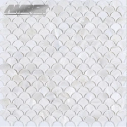 Shell Mosaic Tile Natural White Mother of Pearl Wall Backsplash Bathroom Tiles fish scale sheet