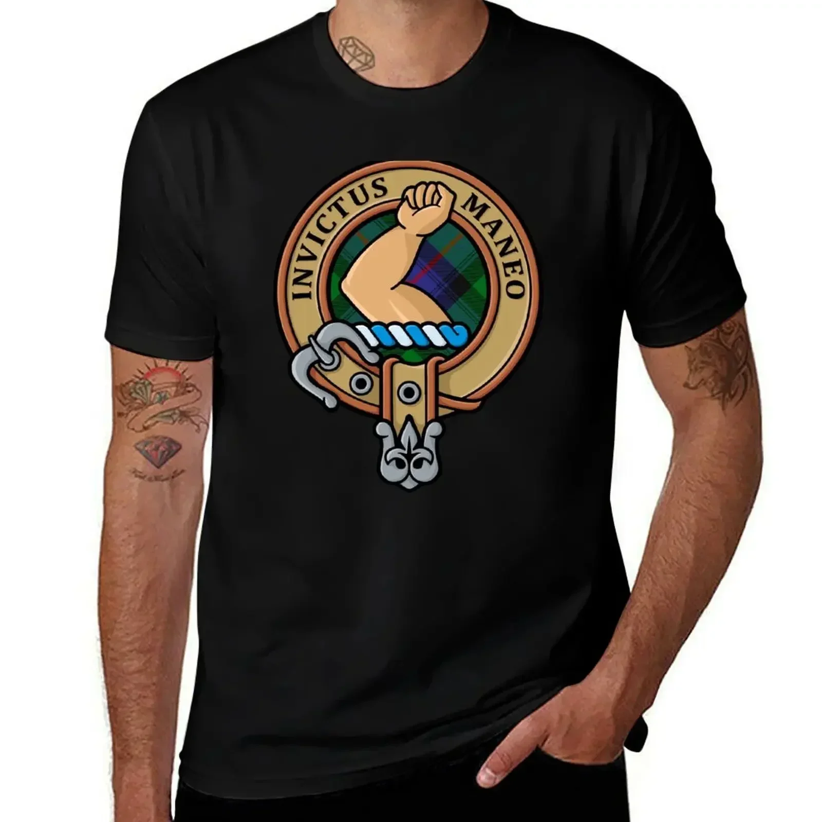 Clan Armstrong Crest over Tartan T-Shirt Plus Size Everyday Tee Shirt
