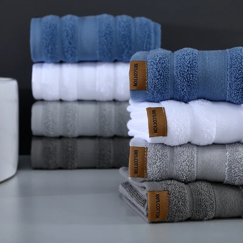 Pure Cotton Bath Towel Set for Adults 70x140 Hand Towel 34x76 High Quality Beach Fashion Hotel Water Absorbent Soft white Towel