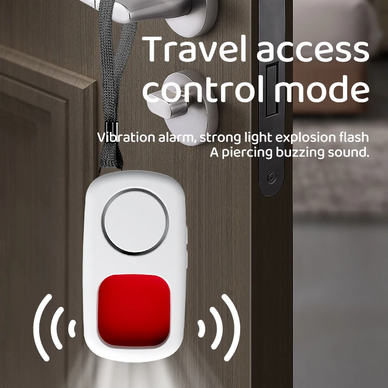 Imagem -04 - Detector de Câmera Escondida Alarmes Anti Intrusão Maçaneta Sensor de Vibração Alarme de Autodefesa Lanterna de Proteção de Segurança 120db