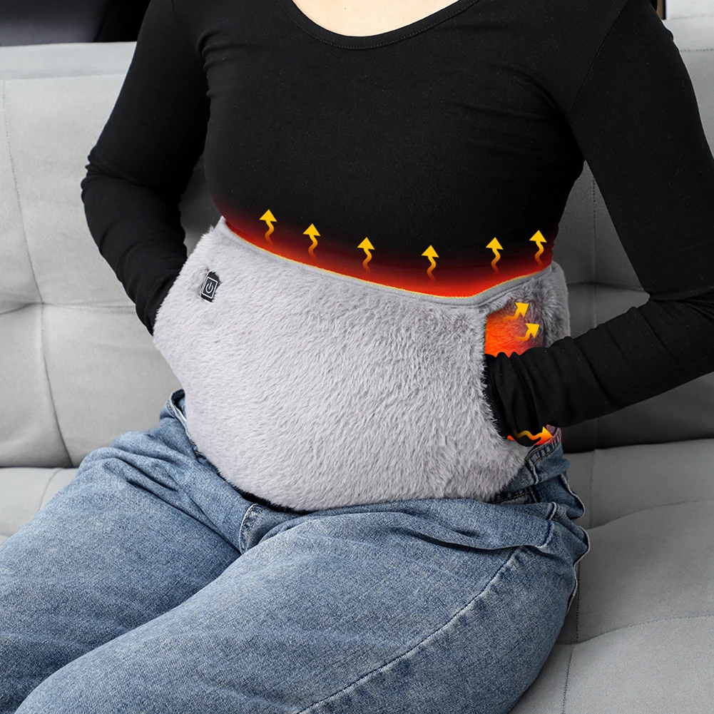 USB Heated Waist Belt 3 Modes Temperature Adjustables Waist Support For Adults Ederly