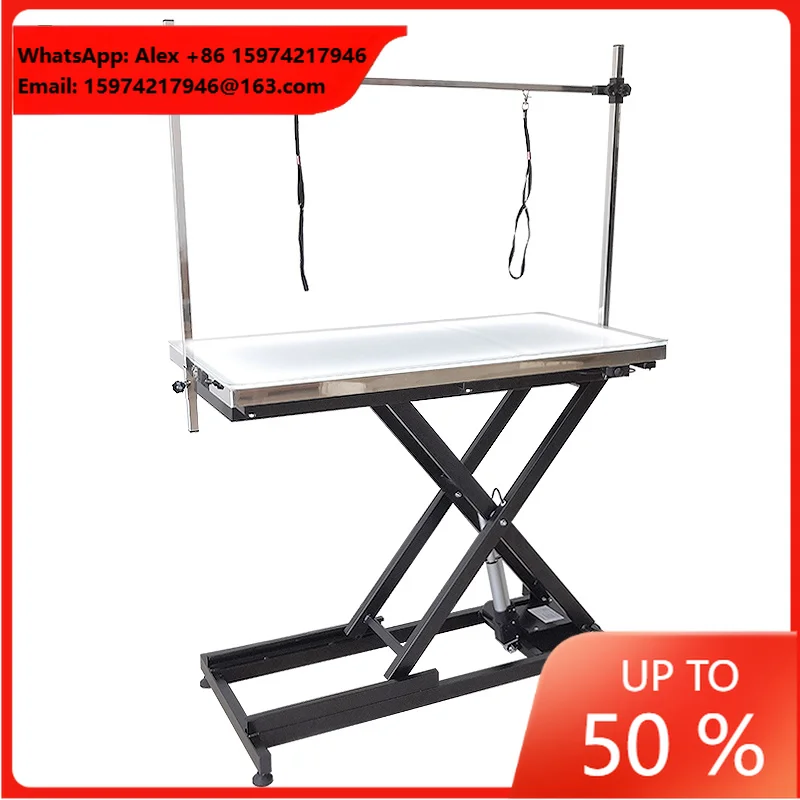 LIZE PET Height Adjustable LED Veterinary Examination Table Electric Grooming Table For Pets Scissors Cross-Lifting Dog Pets