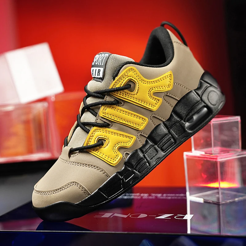 

Мужские повседневные кроссовки, баскетбольная обувь с воздушной подушкой, тренировочная теннисная обувь на шнуровке для подростков, спортивная обувь для бега, роскошные дизайнерские ботинки для мужчин