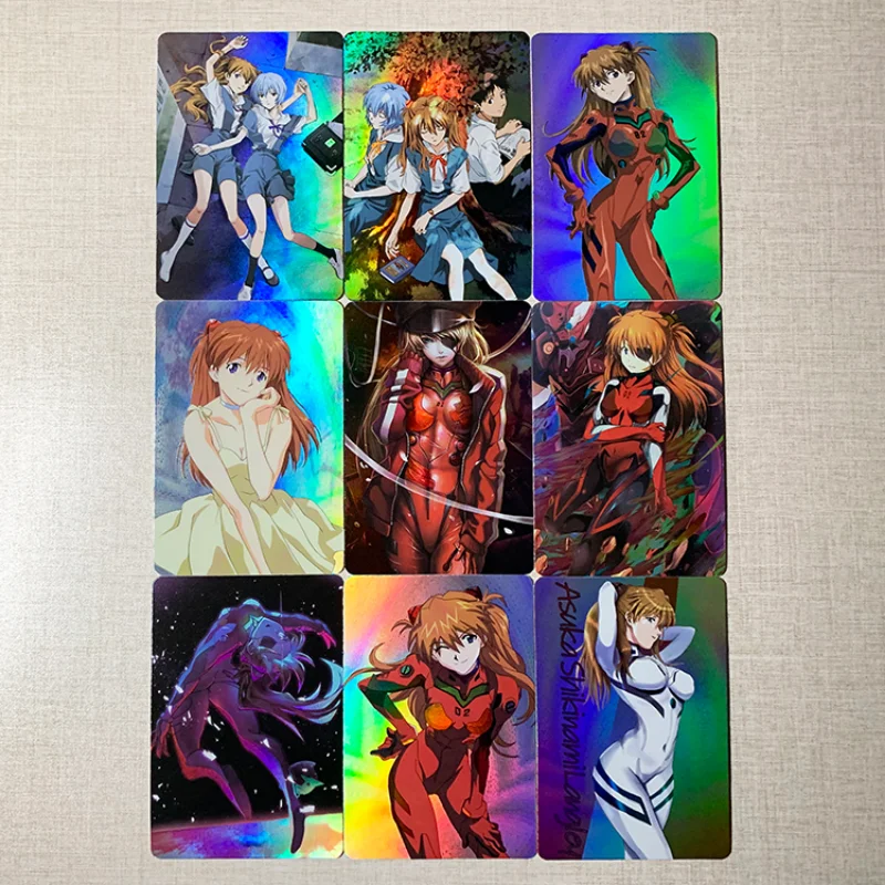 

9pcs/set Ikari Shinji Ayanami Rei Asuka Langley Soryu ACG Sexy Toys Hobbies Hobby Collectibles Game Collection Anime Cards