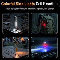 【Exclusive-Deal!】RJ28 EDC Mini Flashlight Portable Keychain Light Work Light Type-C Charging Camping Pocket Lantern Multi-Light
