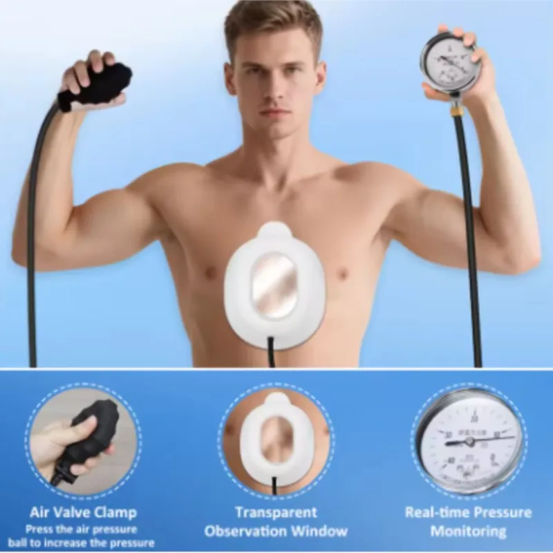 HANRIVER﻿ Bell,PectusExcavatumOrthosisBrace,SternaDepressionSupportSunkenChest-PhysicalChest Correction﻿﻿PectusExcavatum Vacuum