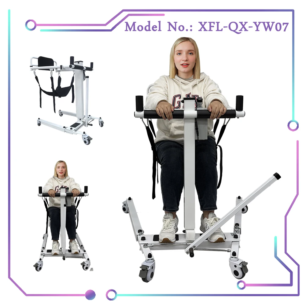 AIROW New Design Heavy Duty 150kg Capacity Help Transfer Car Foldable Patient Elderly Care Disabled Electric Lift Transfer
