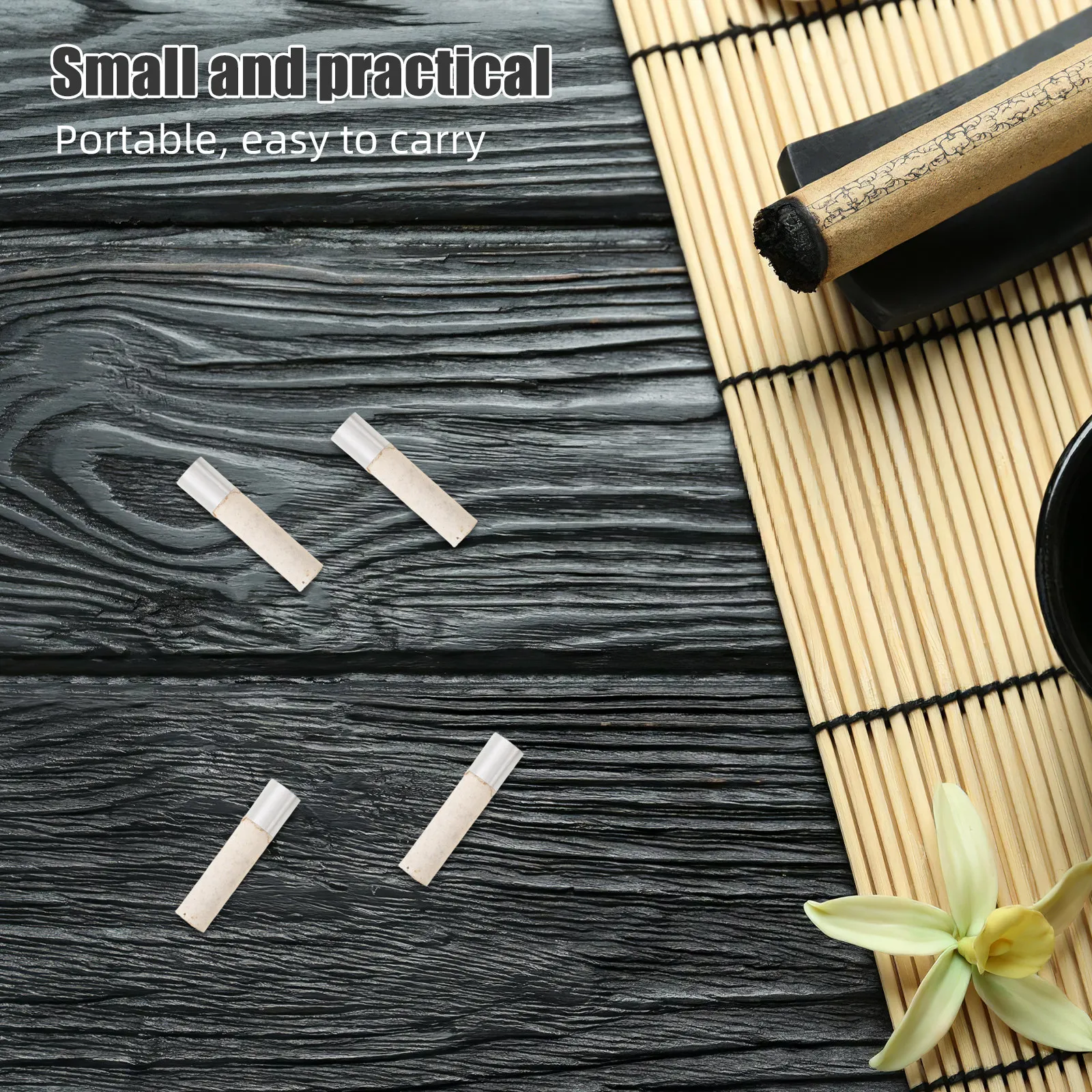 200Pcs Chinese Moxa Sticks Decorative Roll for Moxibustion Box Fireproof Aromatherapy Herb Heating Sticks Home Travel Camping